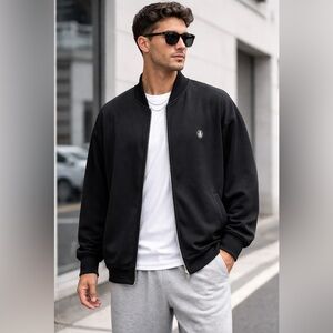 Body Glove Black Zip-Up Lightweight Jacket Unisex Athleisure Large